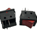 کلید راکر بزرگ چراغدار دو حالته چهار پین 16 آمپر 25*32