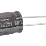 خازن الکترولیت 680 میکرو فاراد 25 ولت nichicon