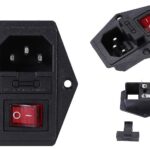 جک پاور کلید دار و فیوز دار 16A 250V آمپر