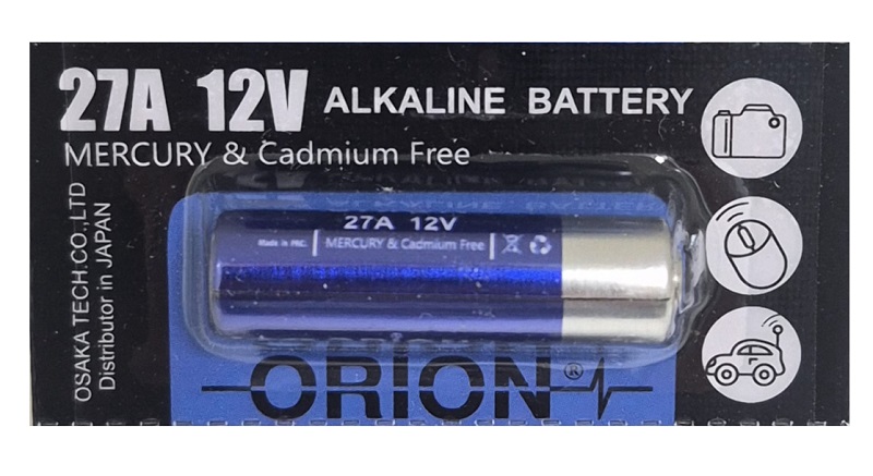 ORION-12V-27A-1-1 باتری ریموت آلکالاین 12 ولت سایز 27A اوریون ORION 12V 27A - تصویر 1