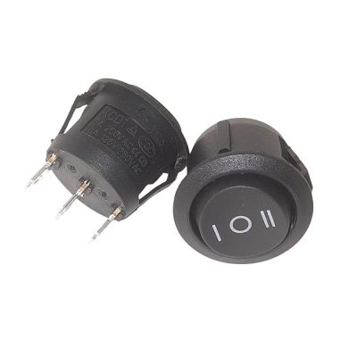 کلید راکر گرد سه حالته سه پایه 6 آمپر 14*23