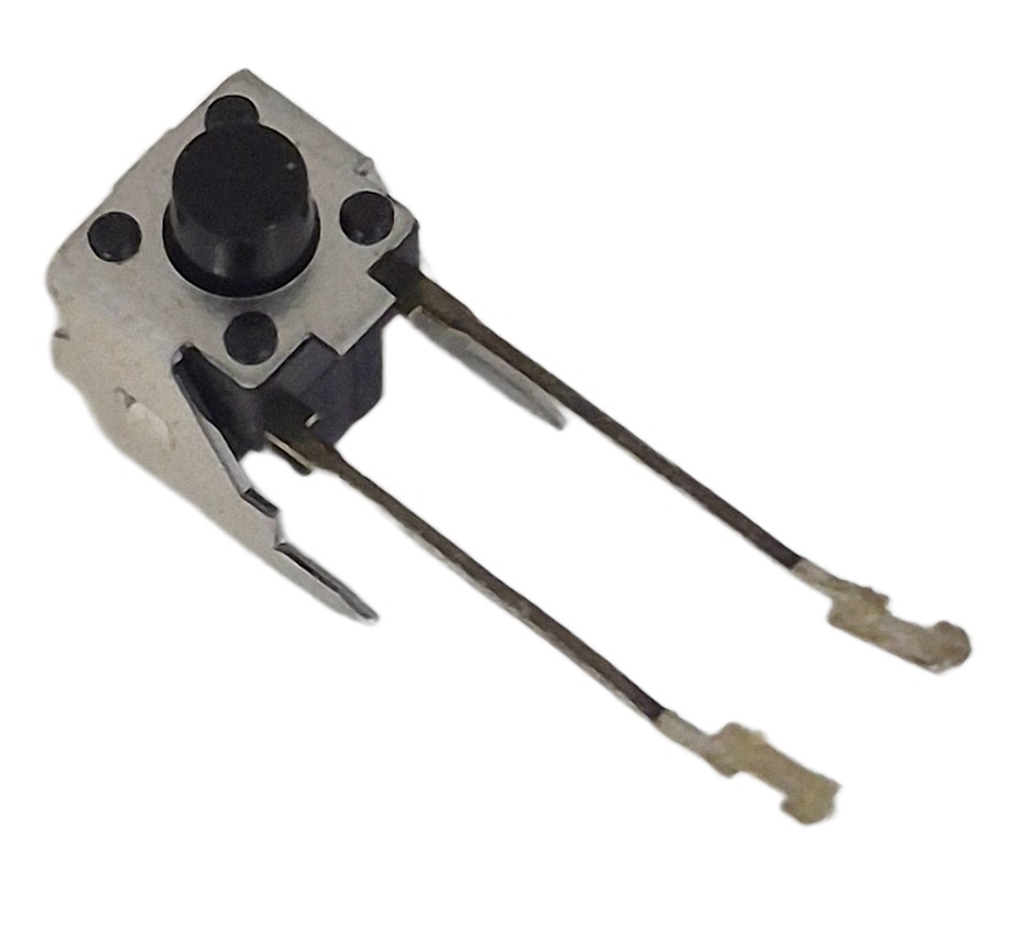 6x6x7 تک سویچ دو پایه 6X6X9 رایت مشکی با هولدر - تصویر 1